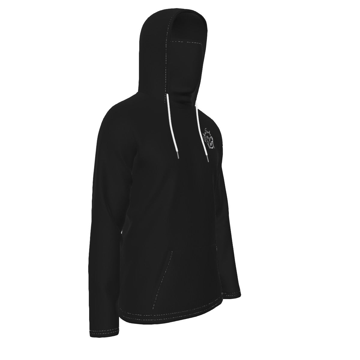 All-Over Print Men's Heavy Fleece Hoodie With Mask