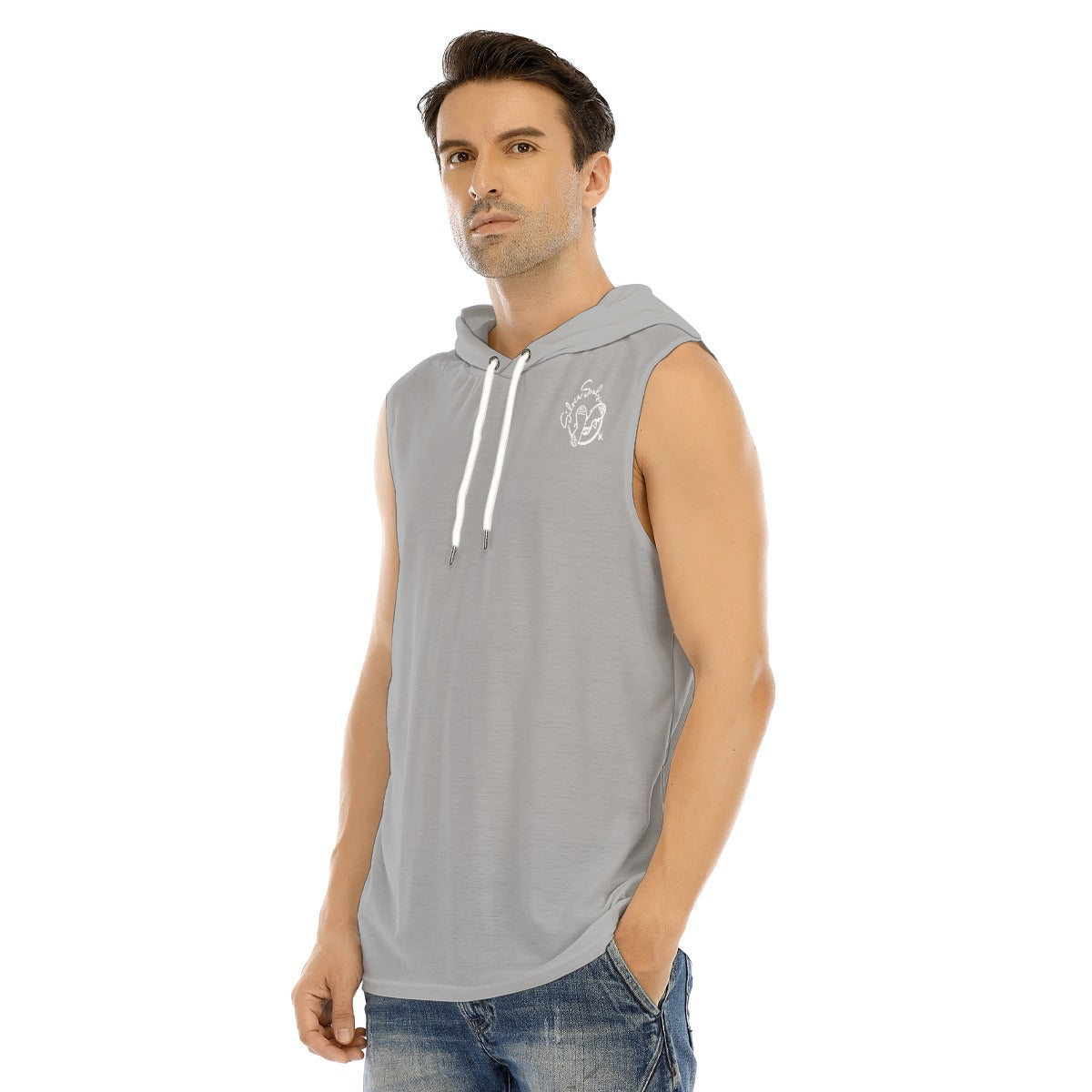 All-Over Print Men's Tank Hooded Vest