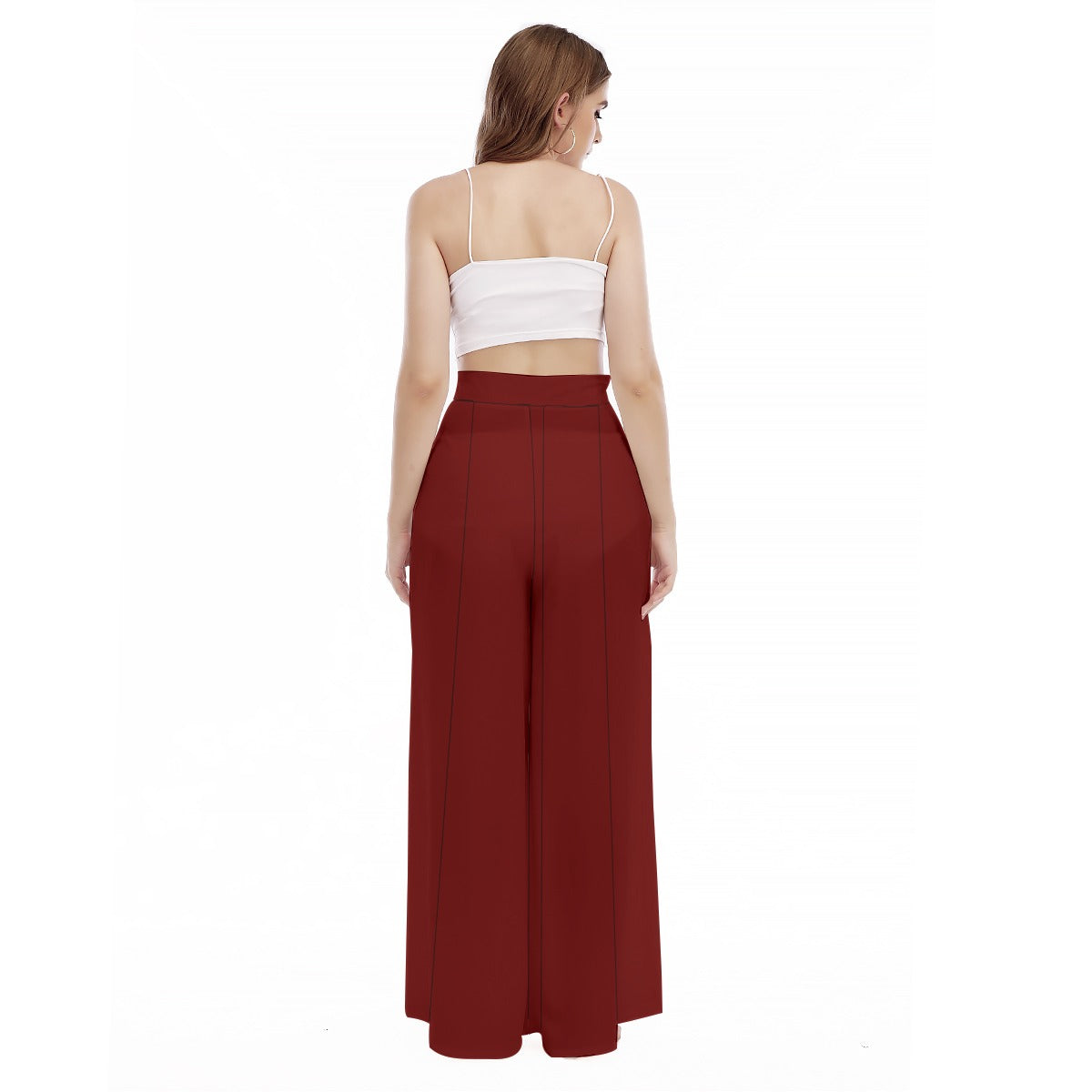 All-Over Print Women's High Waist Wide Leg Trousers