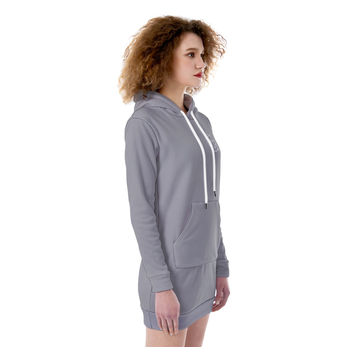 All-Over Print Women's Heavy Fleece Long Hoodie