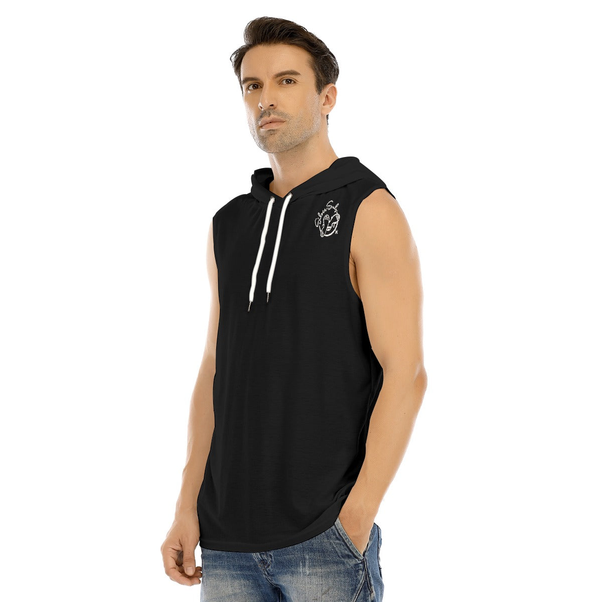 All-Over Print Men's Tank Hooded Vest