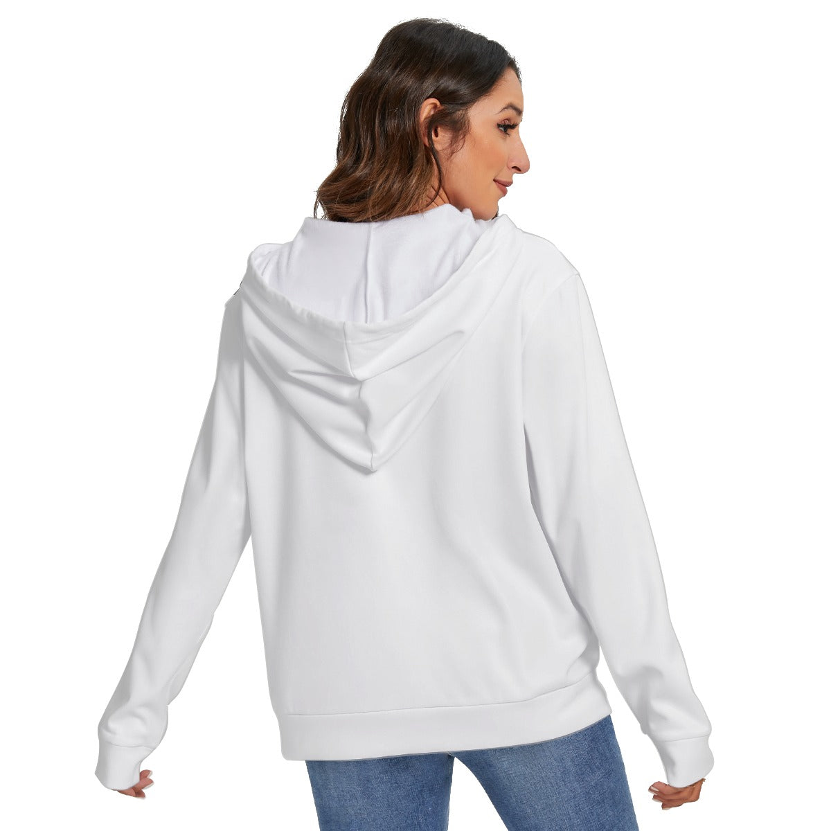 All-Over Print Women's Heavy Fleece Zip-on-the-Side Hoodie