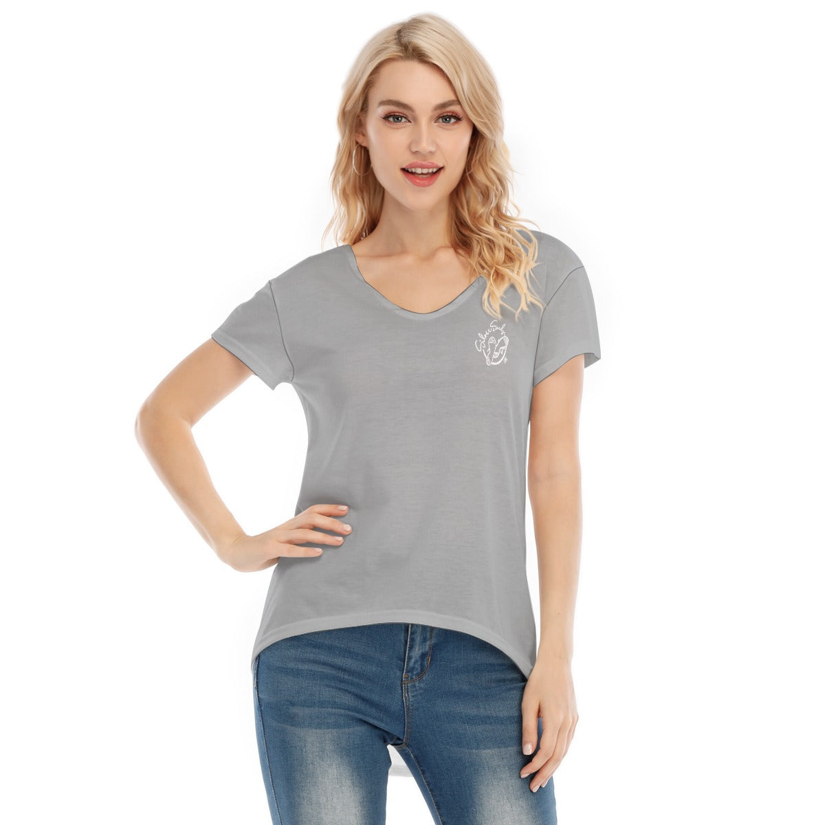 All-Over Print Women's V-neck Short Sleeve T-shirt