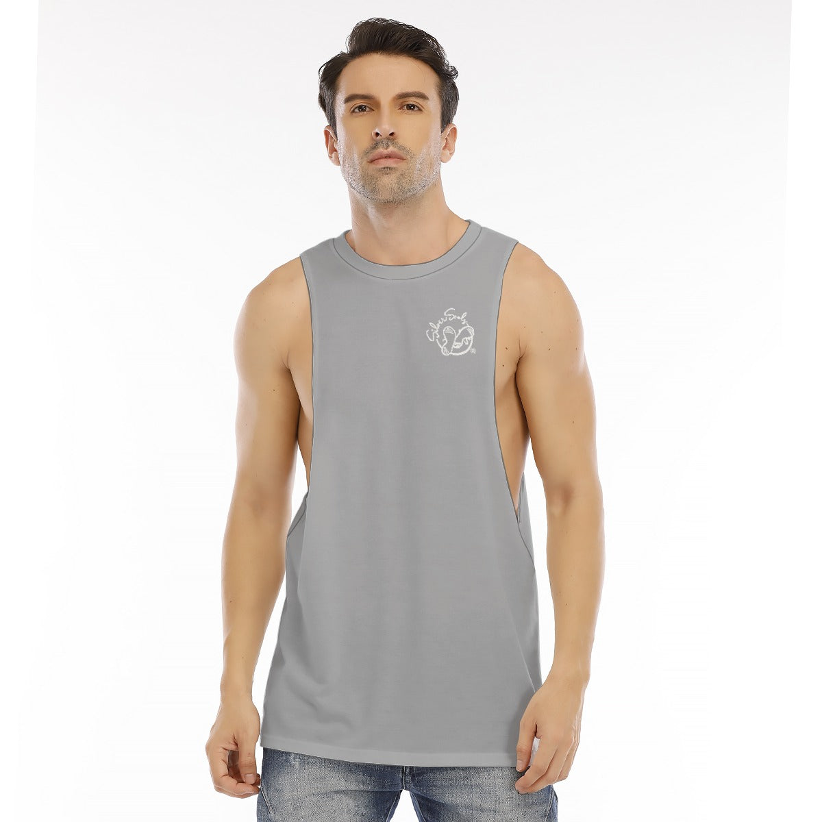 All-Over Print Men's O-neck Long Tank Top