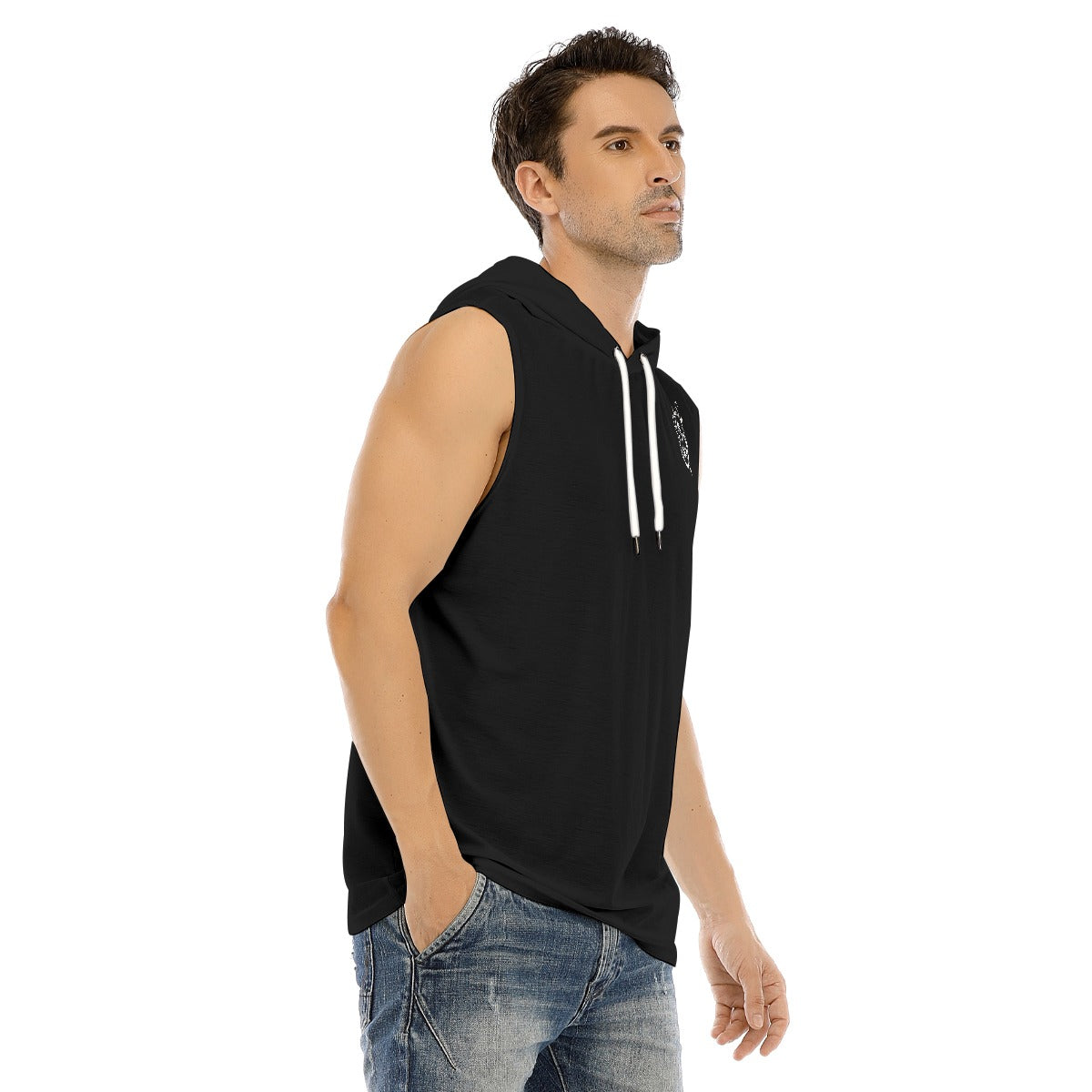 All-Over Print Men's Tank Hooded Vest