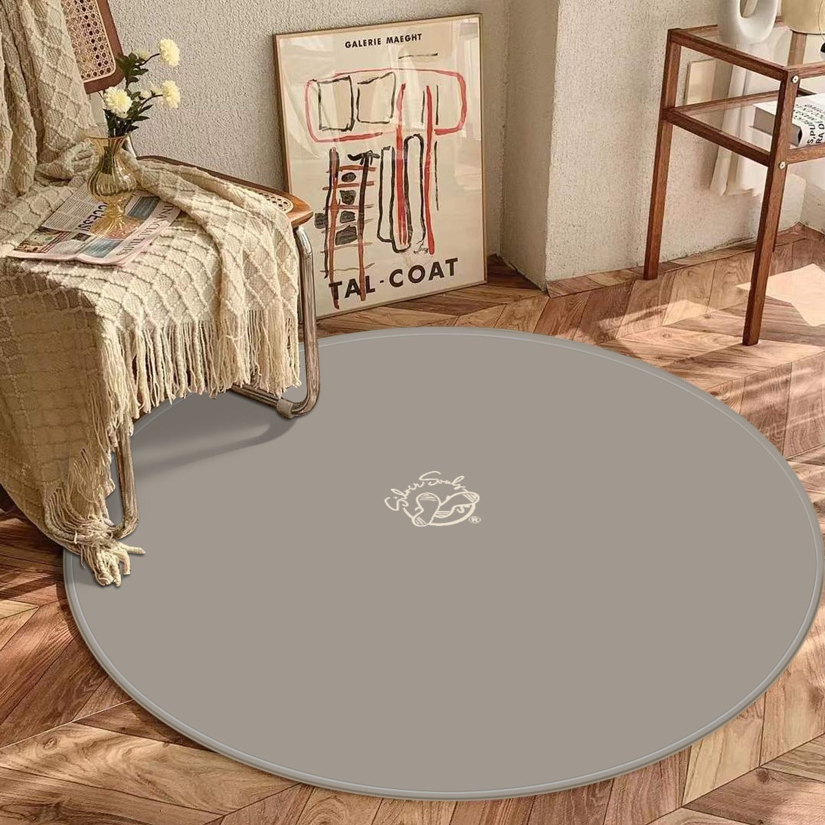 Foldable round mat