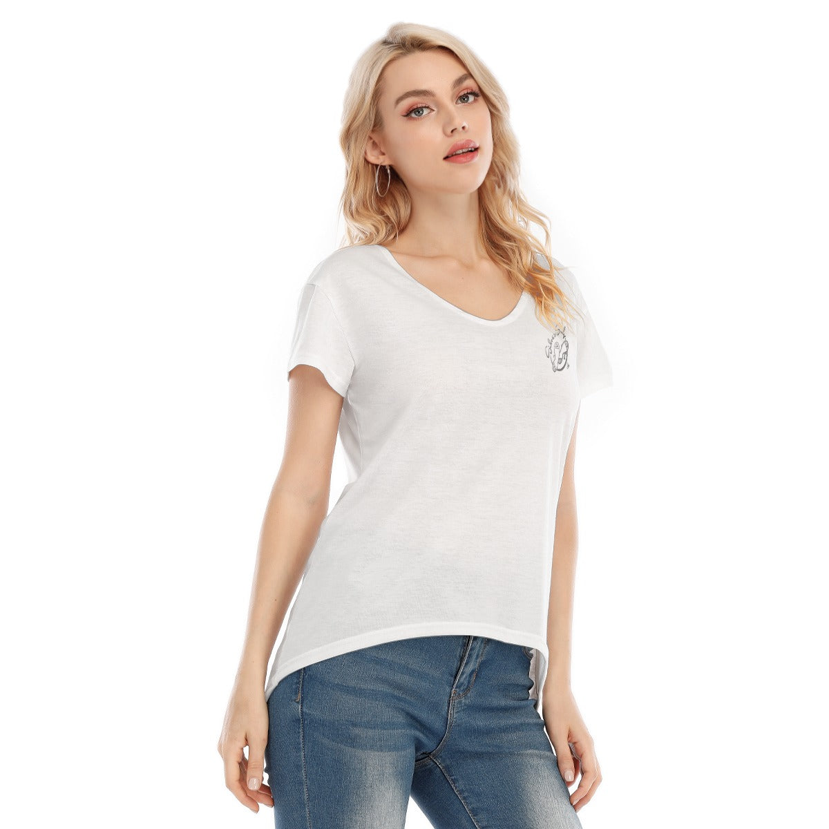 All-Over Print Women's V-neck Short Sleeve T-shirt