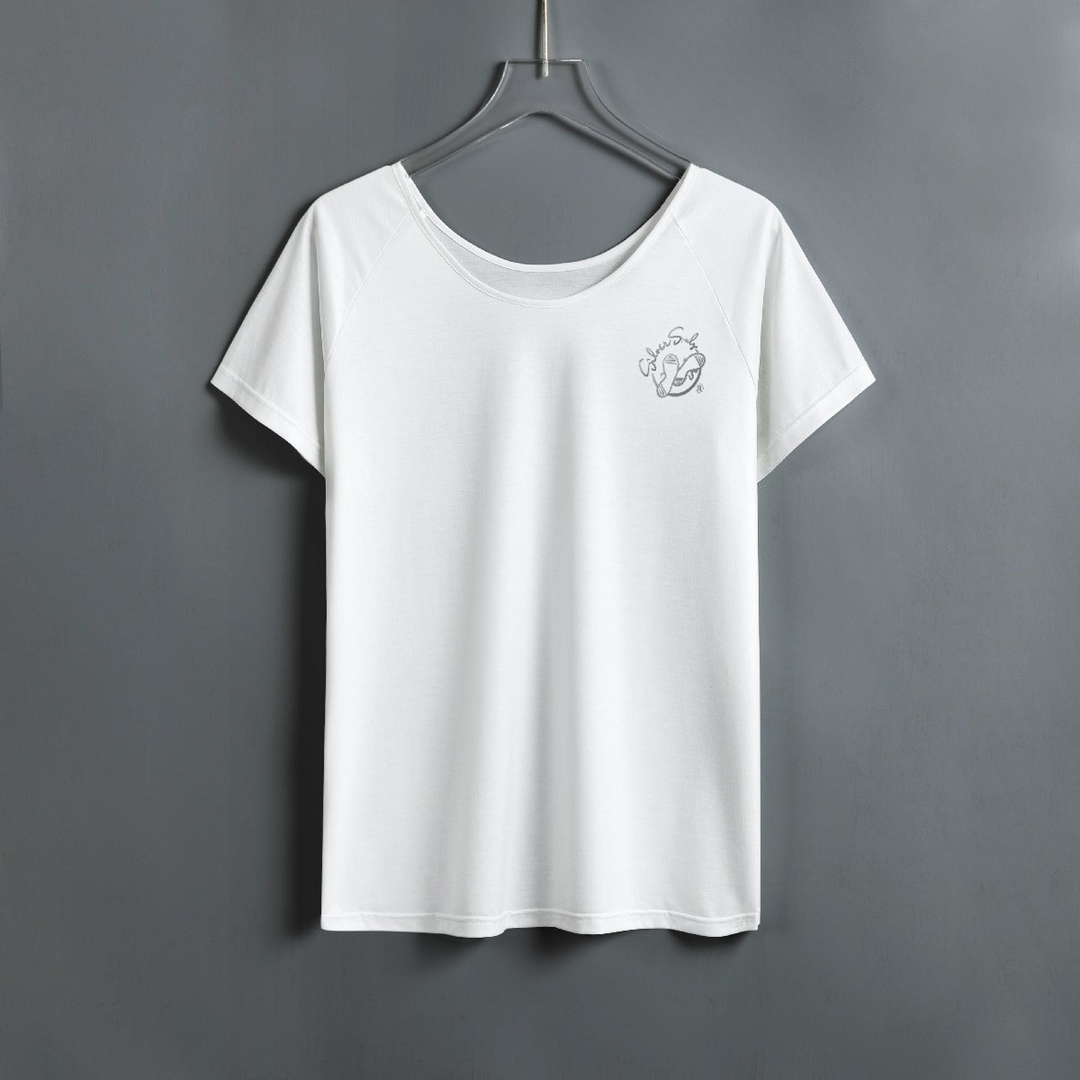 All-Over Print Women's Round Neck T-shirt With Raglan Sleeve