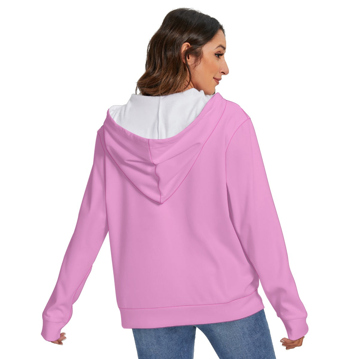 All-Over Print Women's Heavy Fleece Zip-on-the-Side Hoodie