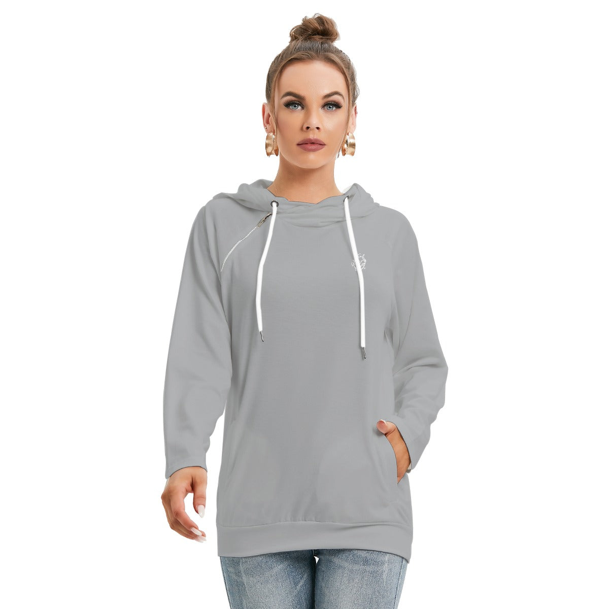 All-Over Print Women's Hoodie With Double Hood