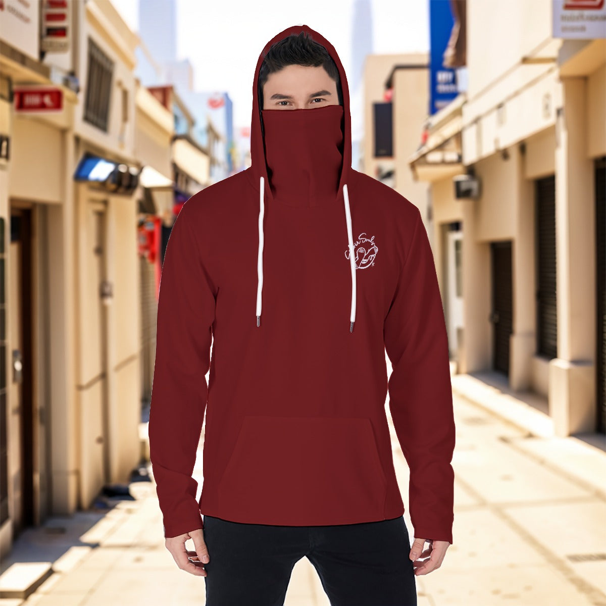 Eco-friendly All-Over Print Men's Masked Hoodie