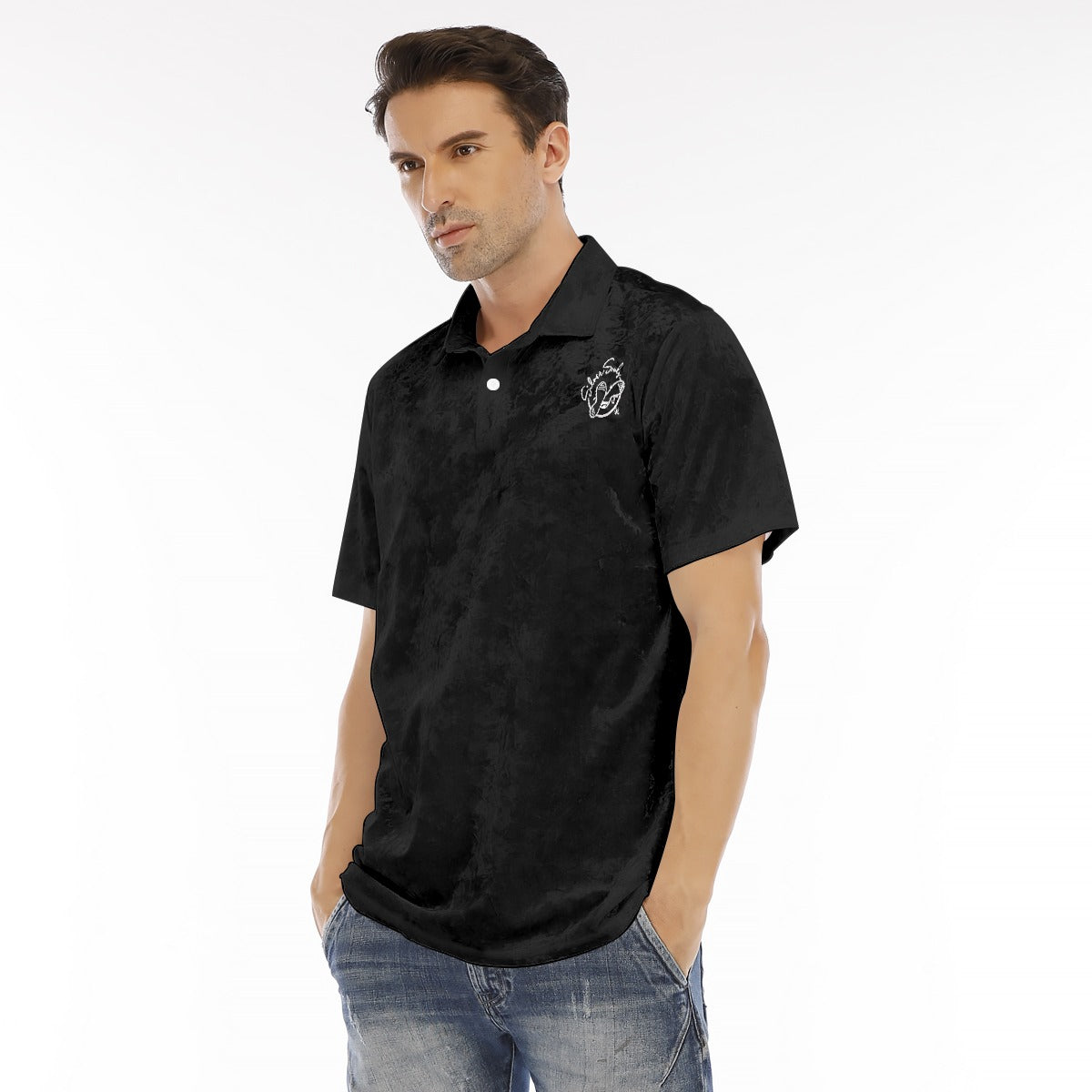 All-Over Print Men's Polo Shirt | Velvet