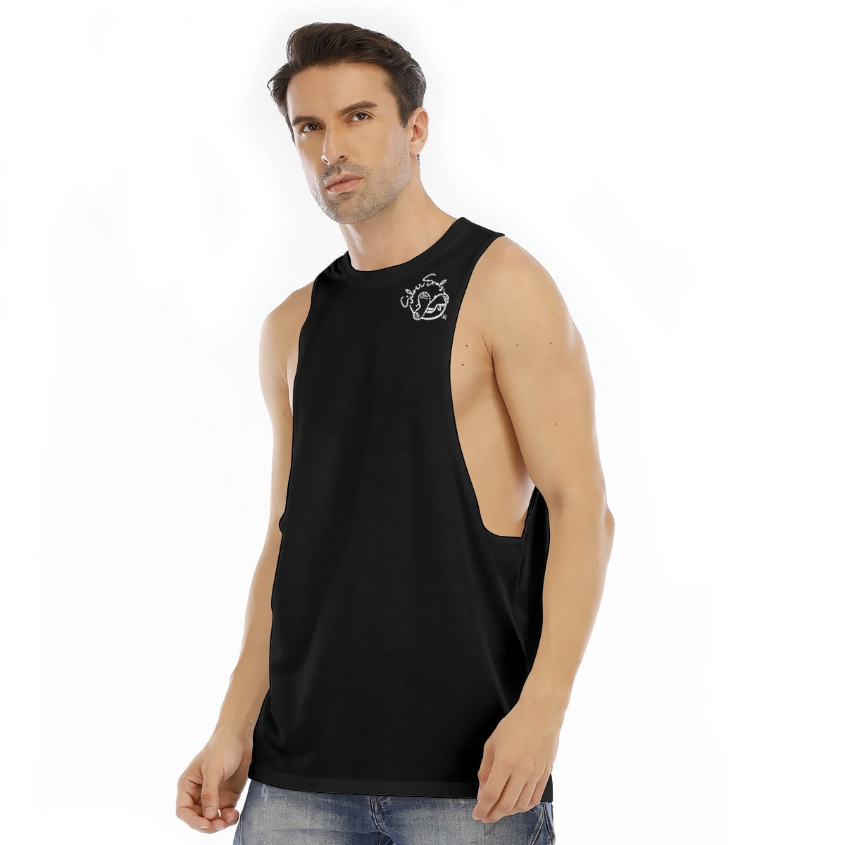 All-Over Print Men's O-neck Long Tank Top