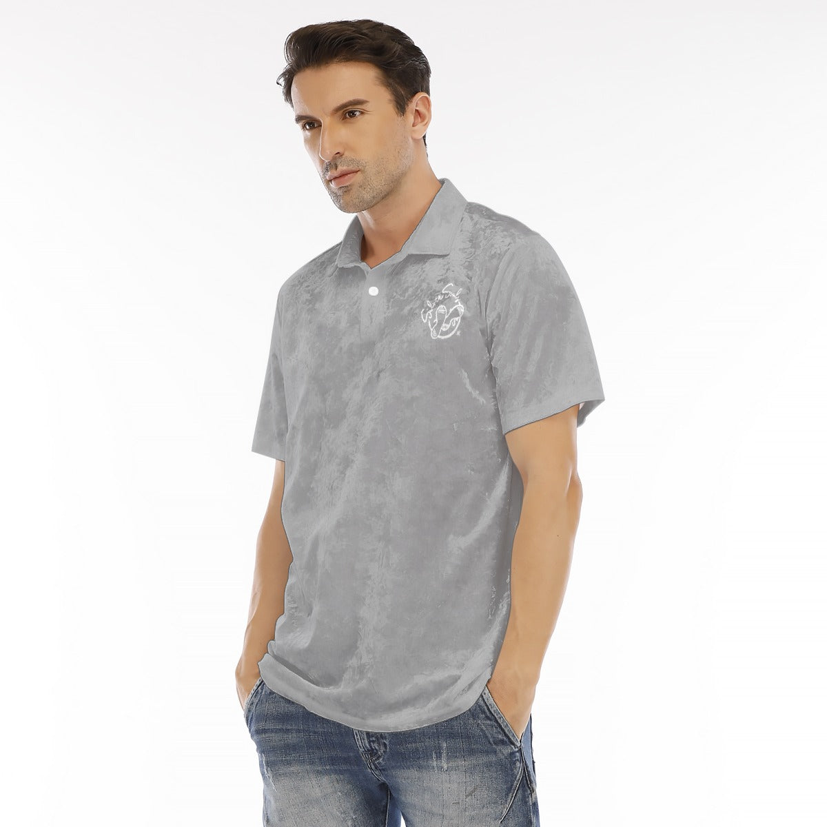 All-Over Print Men's Polo Shirt | Velvet