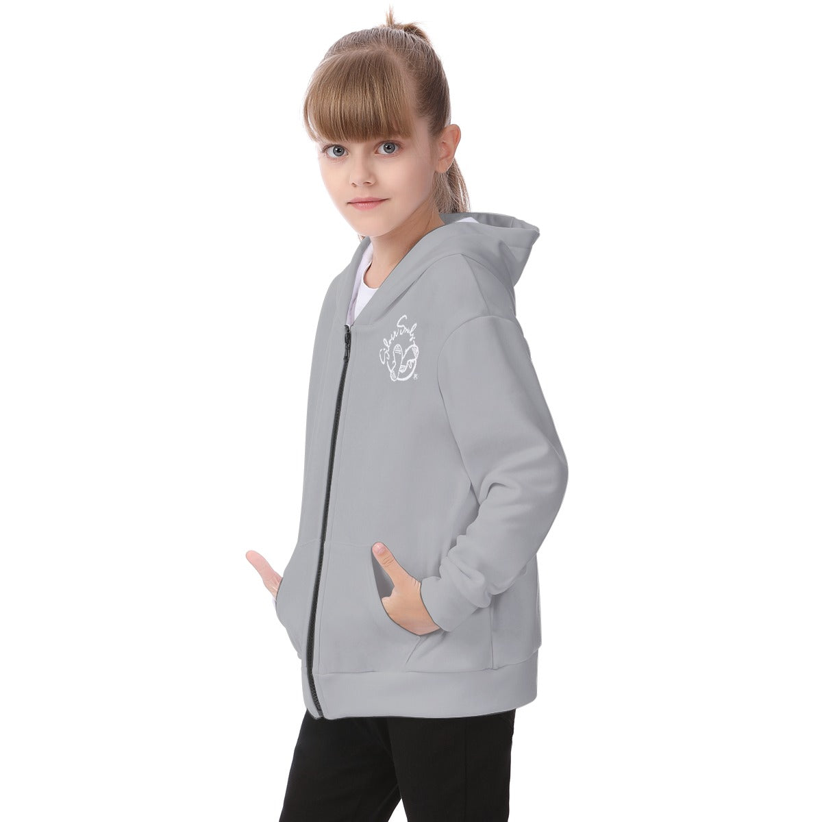 All-Over Print Kid's Heavy Fleece Zip Up Hoodie