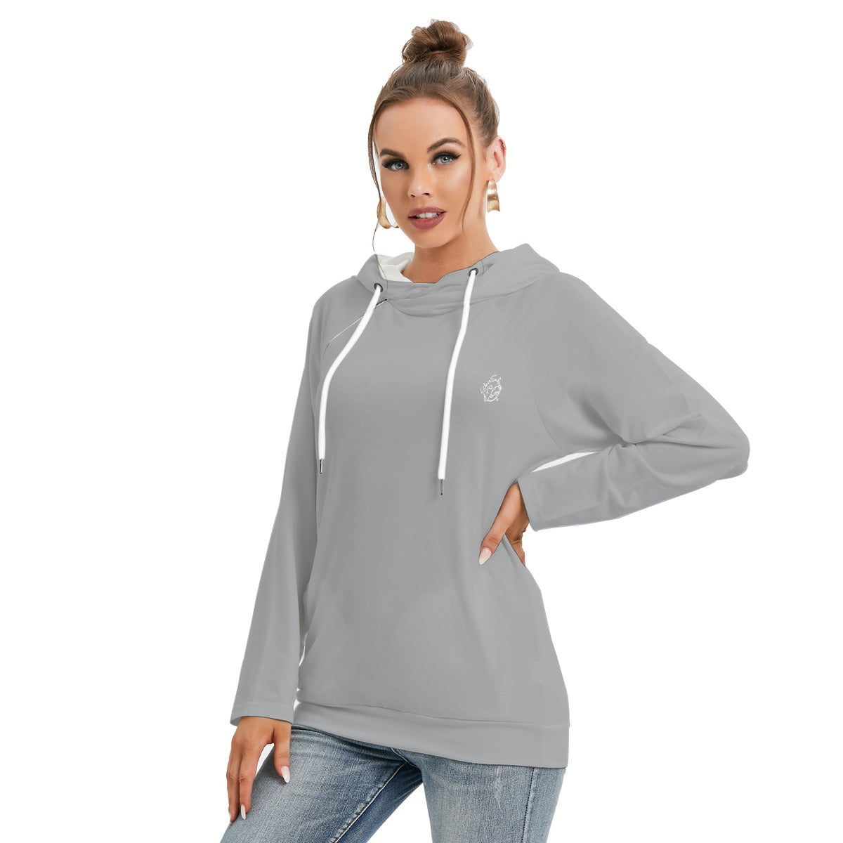 All-Over Print Women's Hoodie With Double Hood