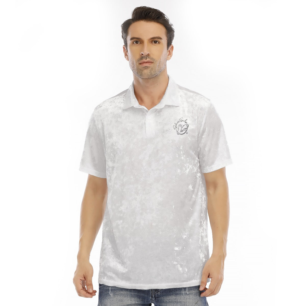 All-Over Print Men's Polo Shirt | Velvet