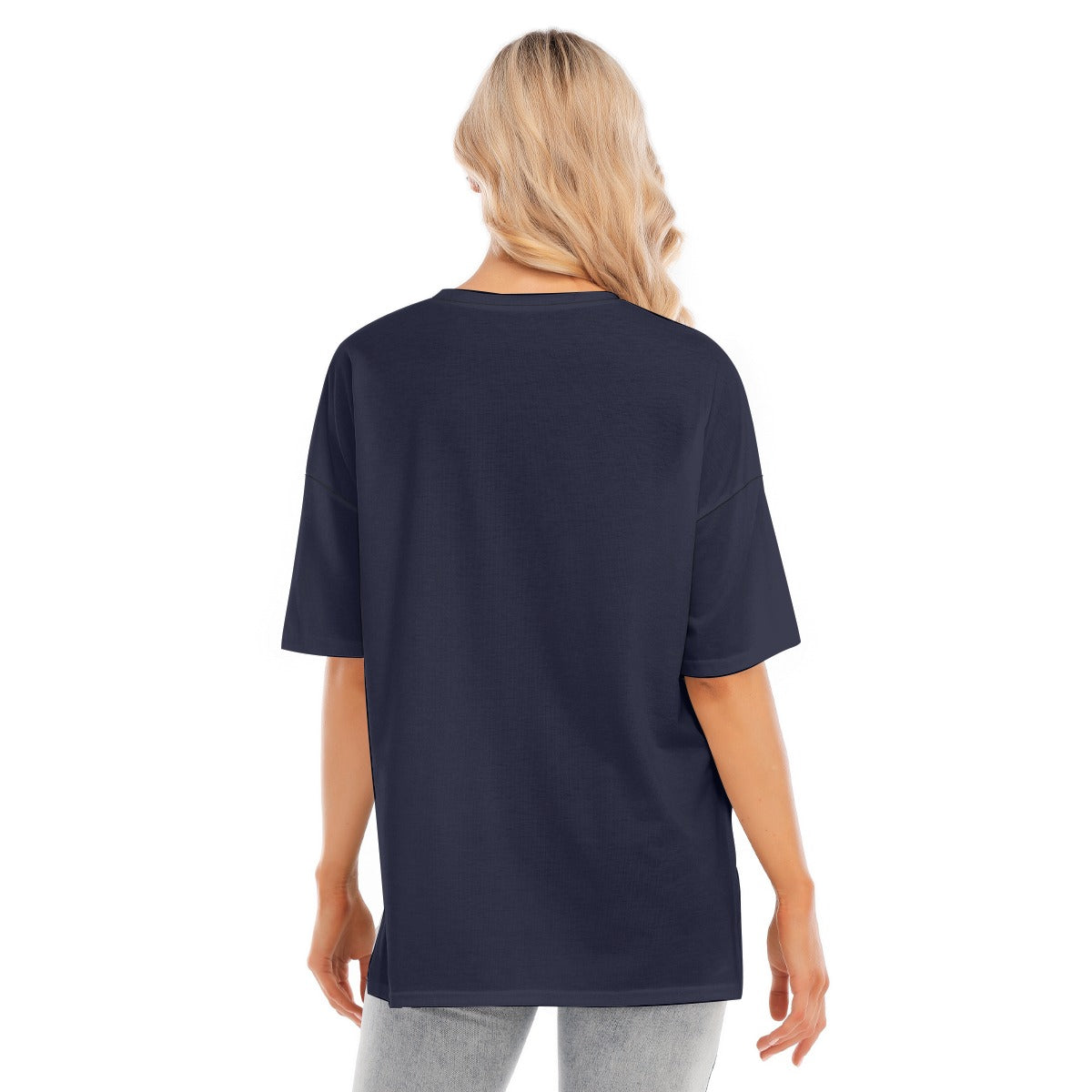 All-Over Print Women's Short Sleeves T-shirt With Hem Split