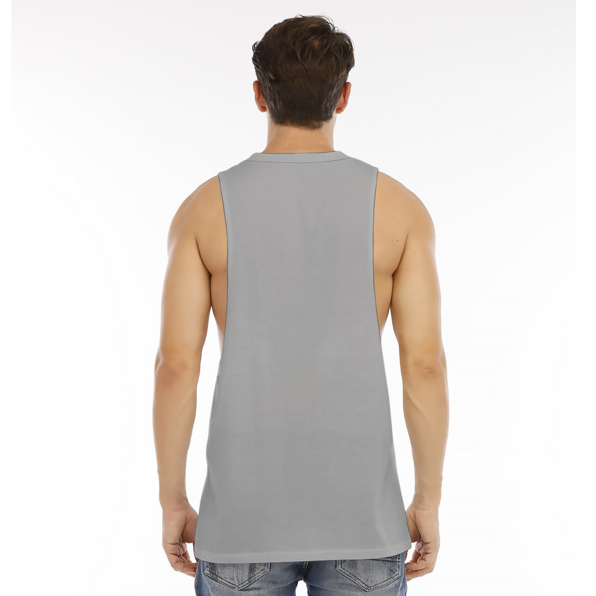 All-Over Print Men's O-neck Long Tank Top