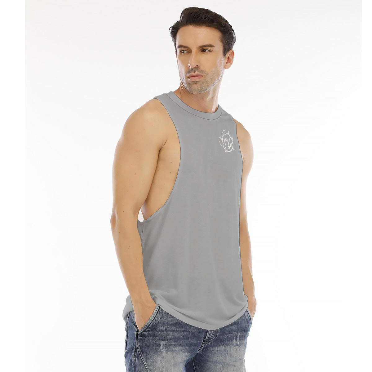 All-Over Print Men's O-neck Long Tank Top