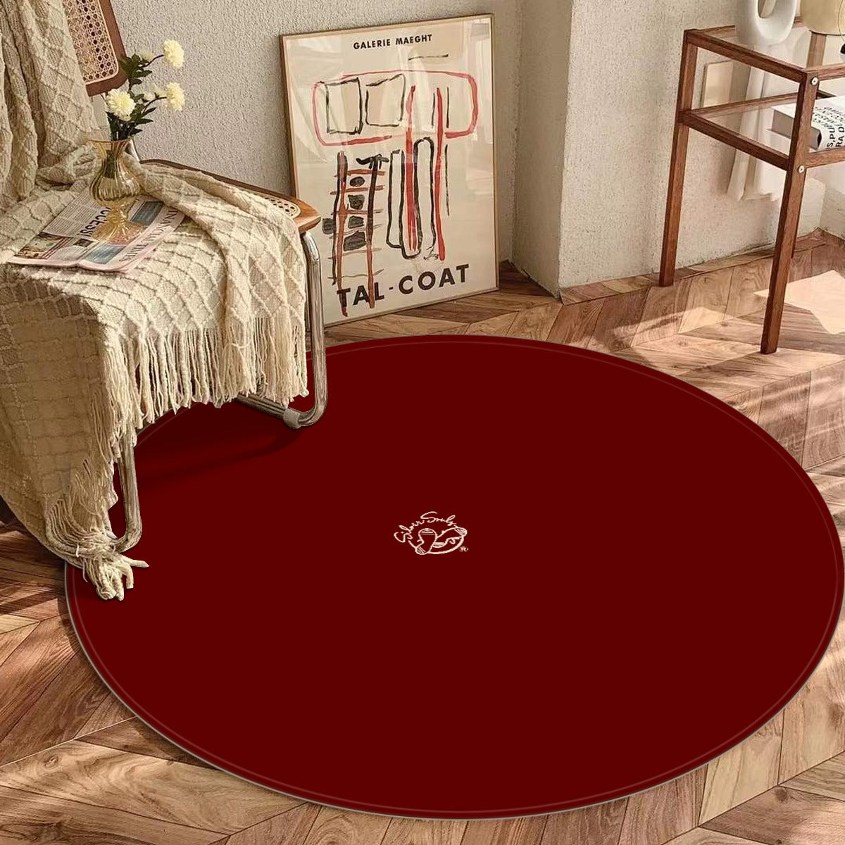 Foldable round mat