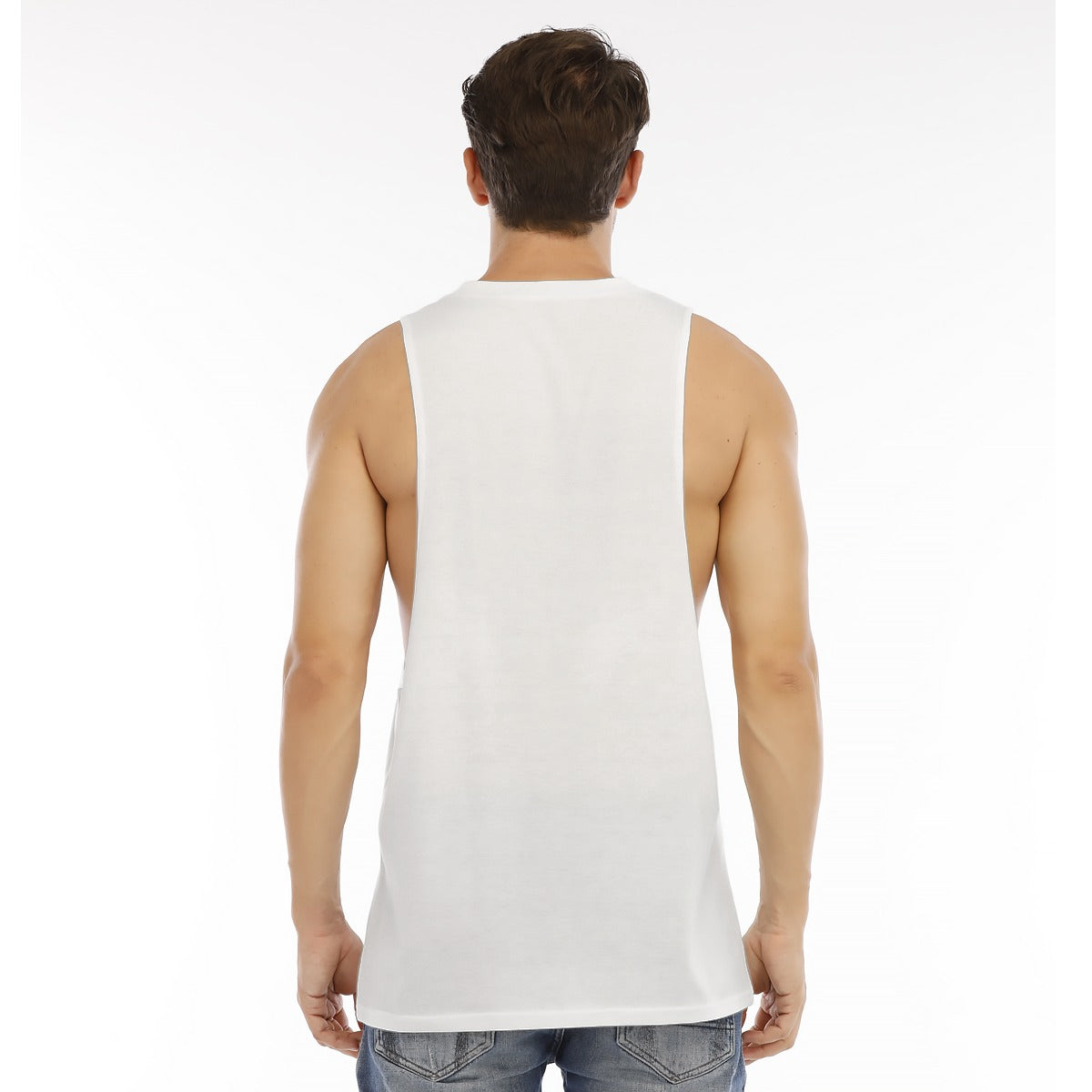 All-Over Print Men's O-neck Long Tank Top