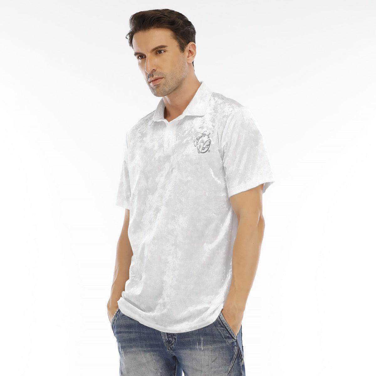 All-Over Print Men's Polo Shirt | Velvet