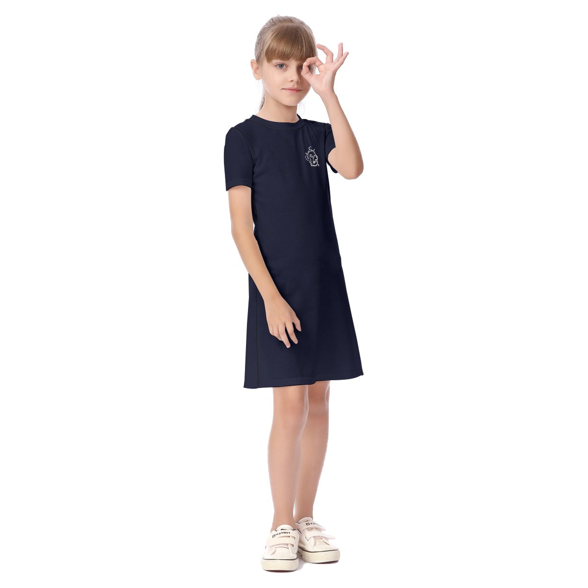 All-Over Print Kid's Short Sleeve Dress