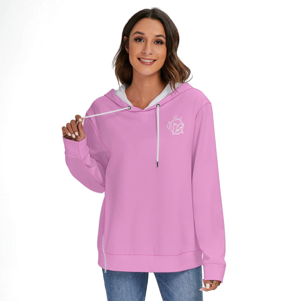 All-Over Print Women's Heavy Fleece Zip-on-the-Side Hoodie