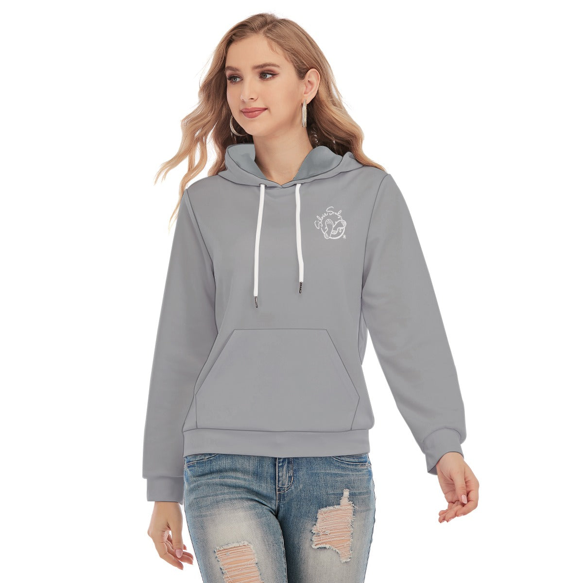 All-Over Print Women's Slim Pullover Hoodie