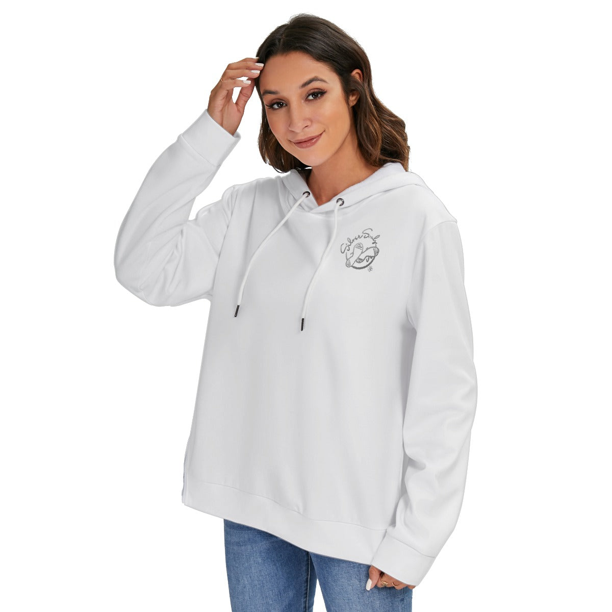 All-Over Print Women's Heavy Fleece Zip-on-the-Side Hoodie