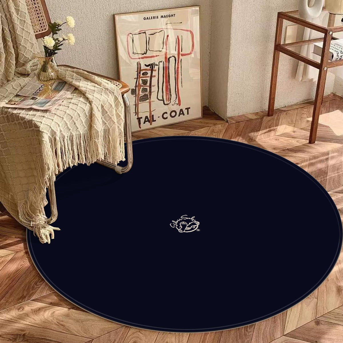 Foldable round mat