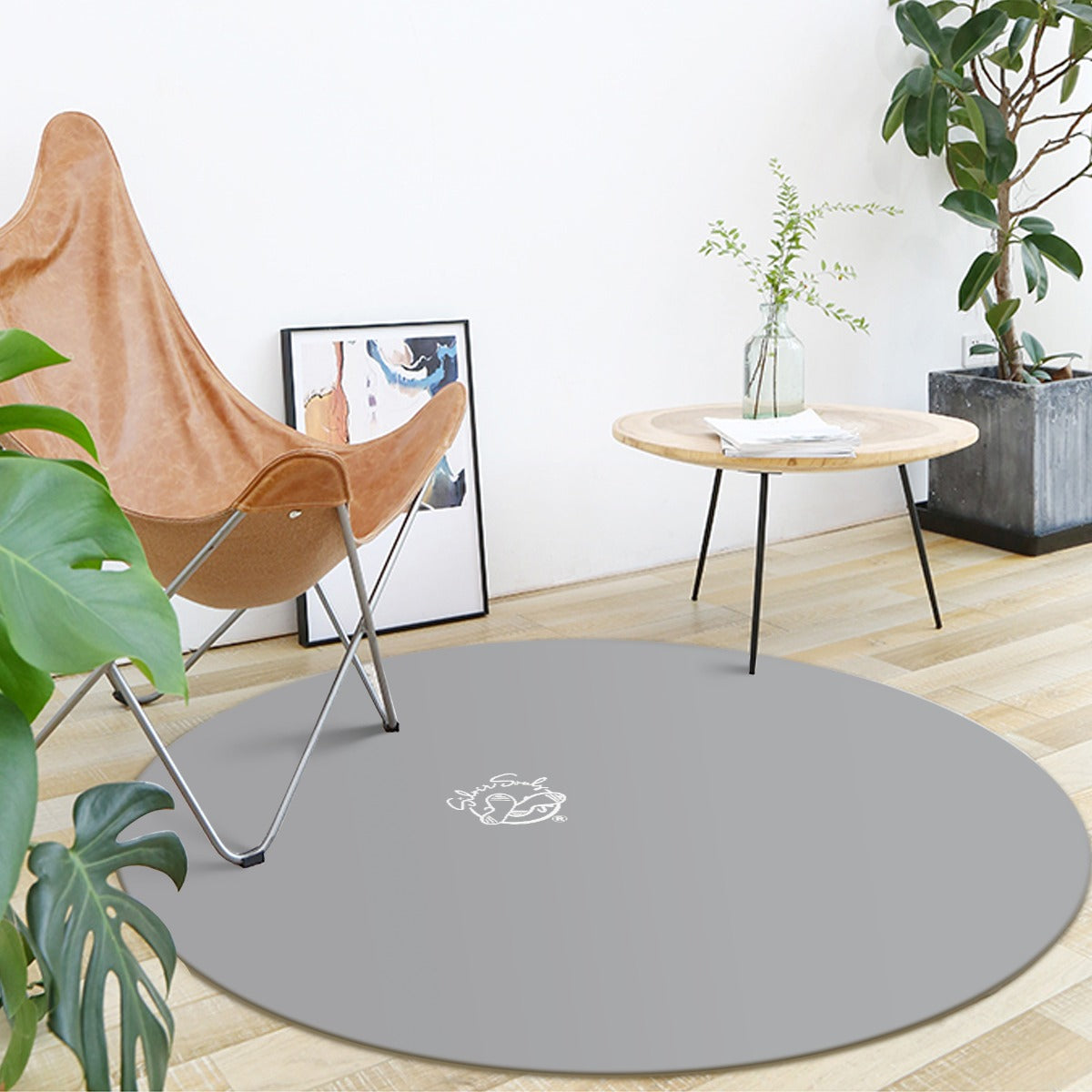 Foldable round mat