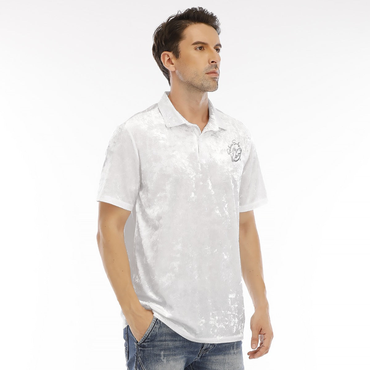 All-Over Print Men's Polo Shirt | Velvet