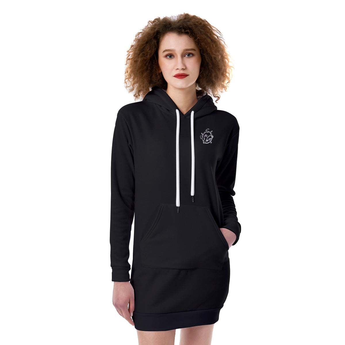 All-Over Print Women's Heavy Fleece Long Hoodie