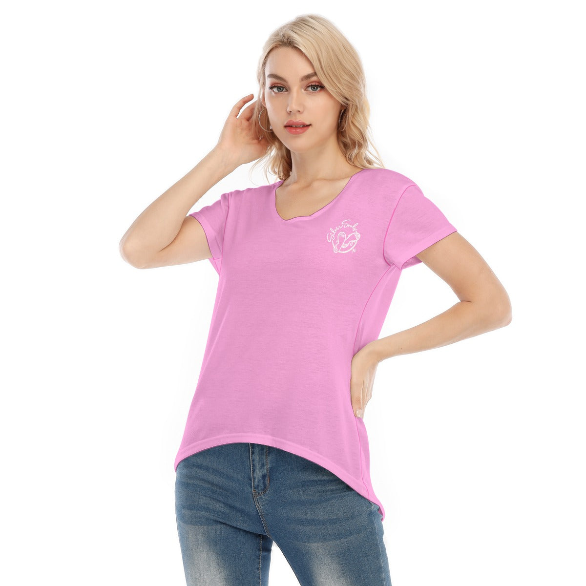 All-Over Print Women's V-neck Short Sleeve T-shirt