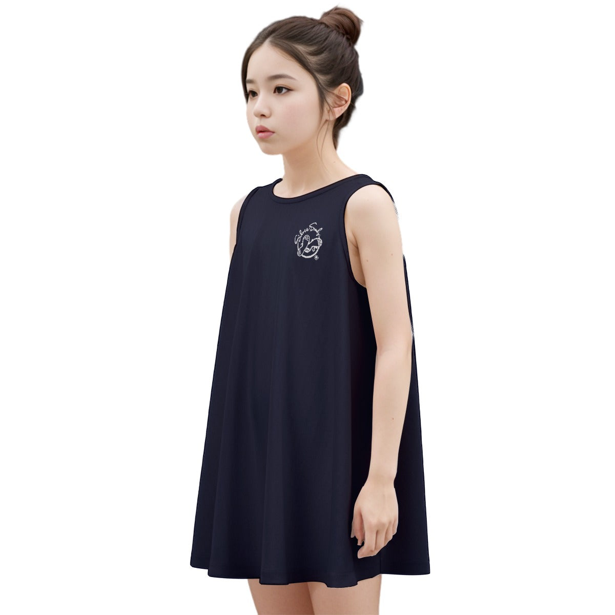 All-Over Print Kid's Sleeveless Dress | 180GSM Cotton