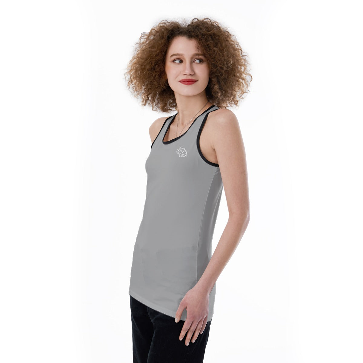 All-Over Print Women's Back Hollow Tank Top