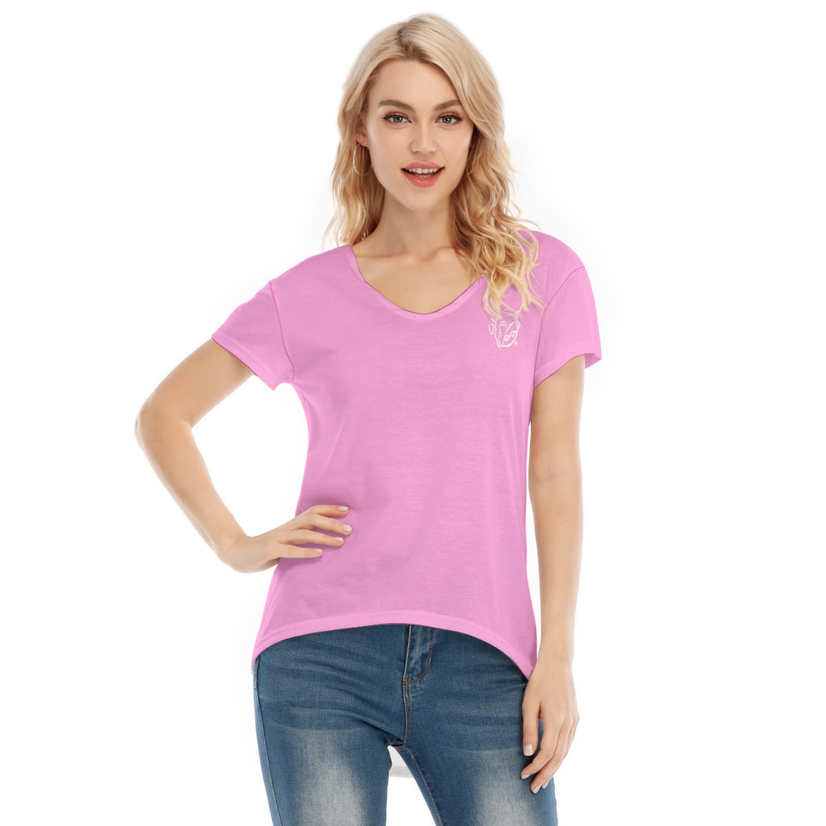 All-Over Print Women's V-neck Short Sleeve T-shirt