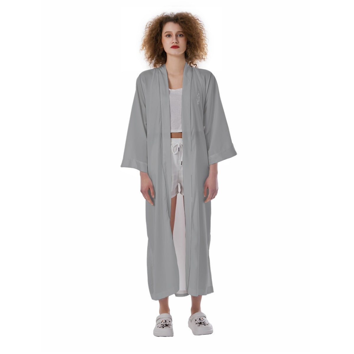 All-Over Print Women's Satin Kimono Long Robe