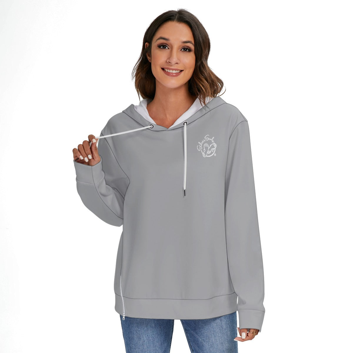 All-Over Print Women's Heavy Fleece Zip-on-the-Side Hoodie