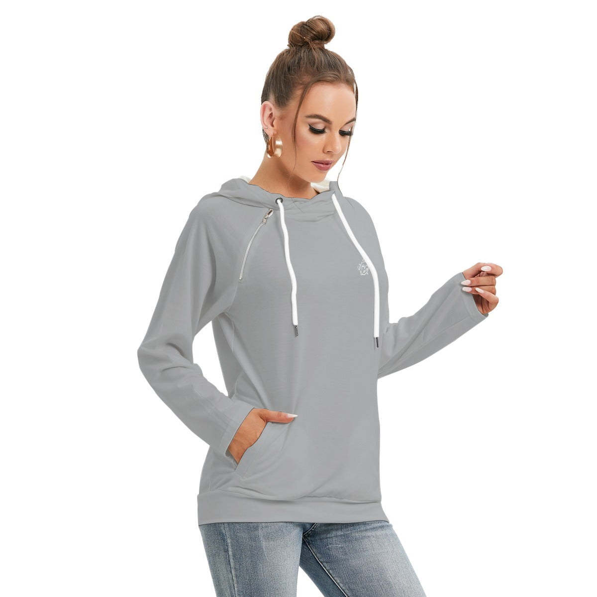 All-Over Print Women's Hoodie With Double Hood