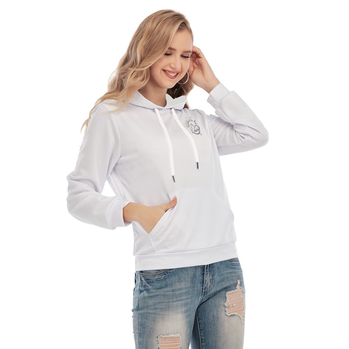 All-Over Print Women's Slim Pullover Hoodie