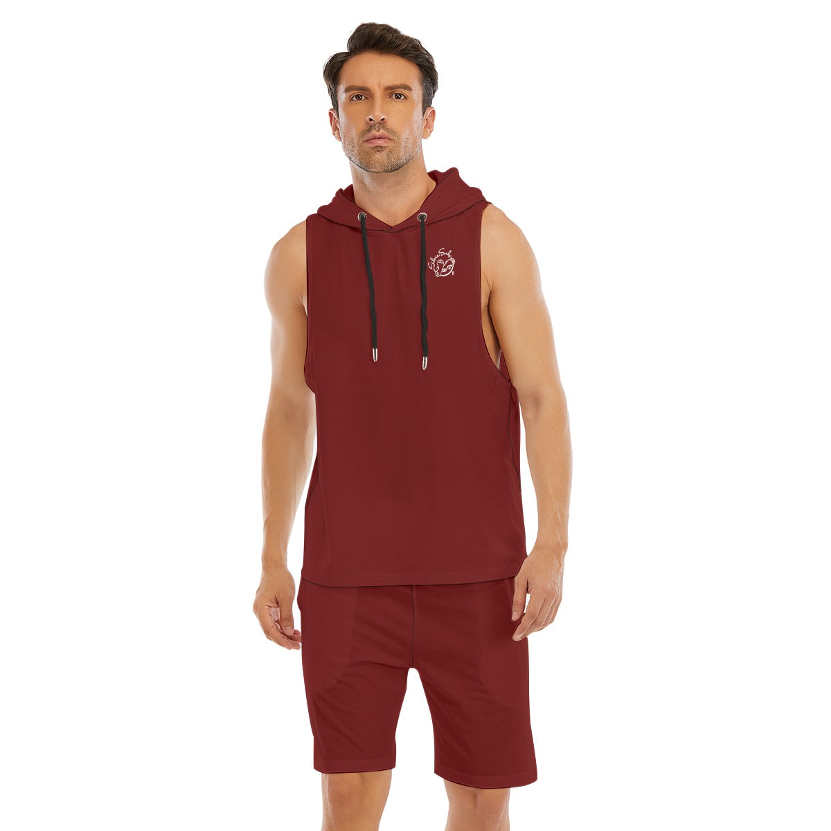 All-Over Print Men's Sleeveless Vest And Shorts Set