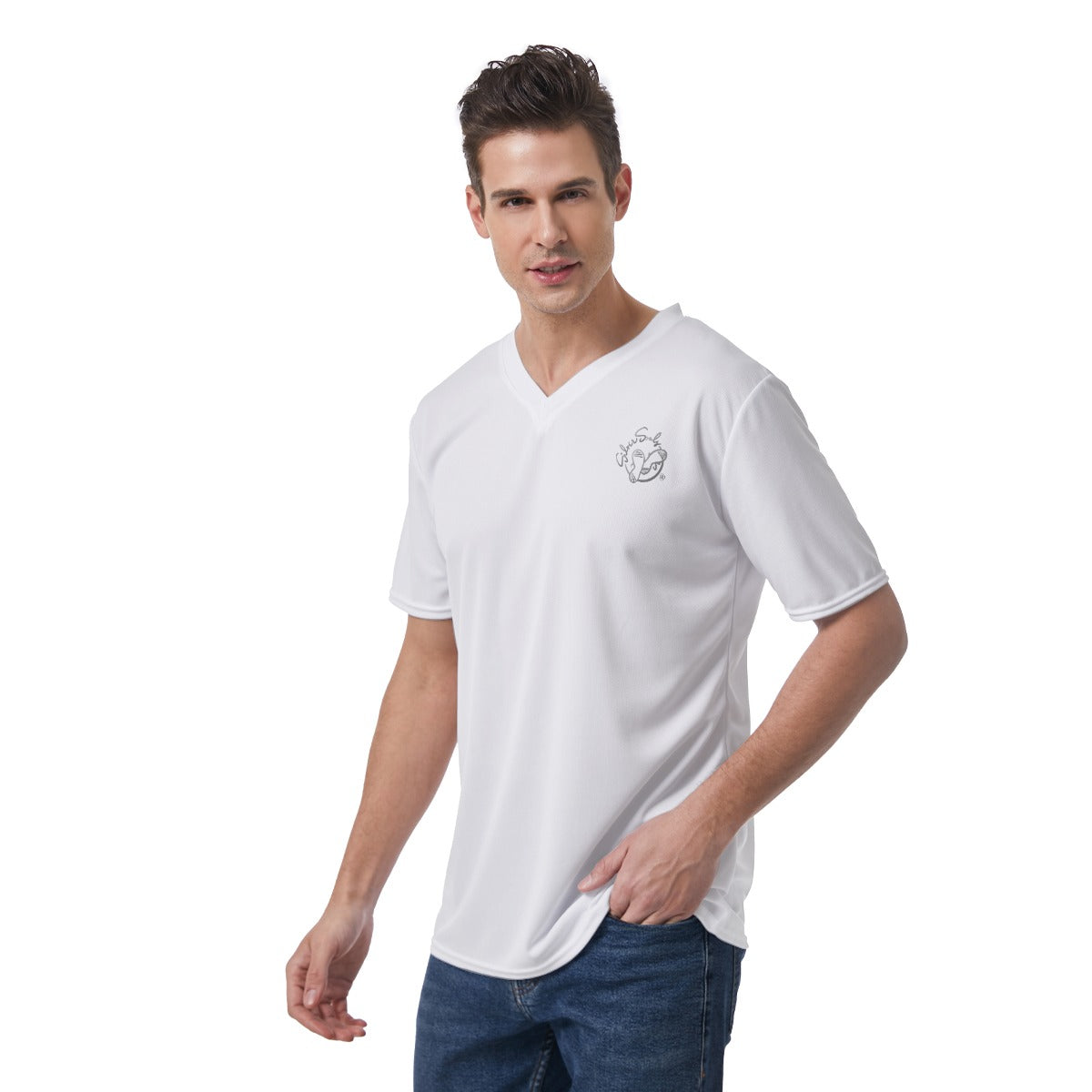 All-Over Print Men's V-Neck T-Shirt