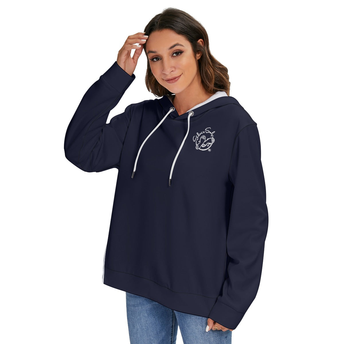 All-Over Print Women's Heavy Fleece Zip-on-the-Side Hoodie