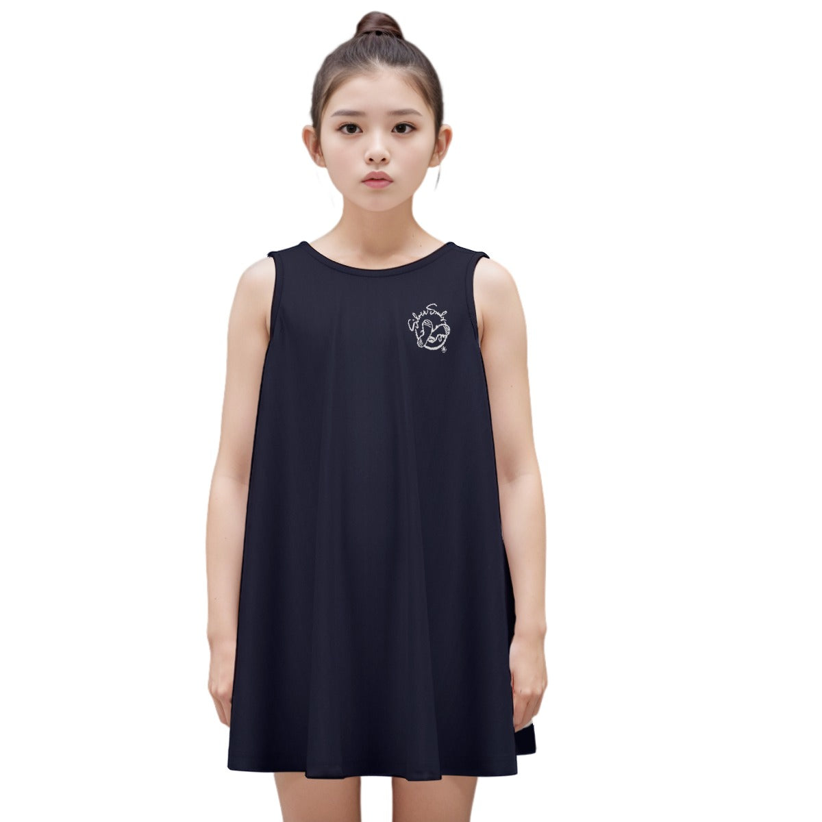 All-Over Print Kid's Sleeveless Dress | 180GSM Cotton